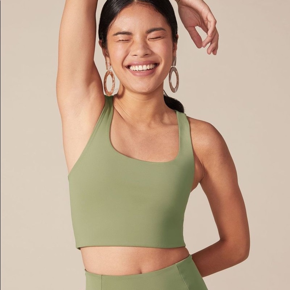 Girlfriend Collective Paloma Bra ‘Olive’ Sz L